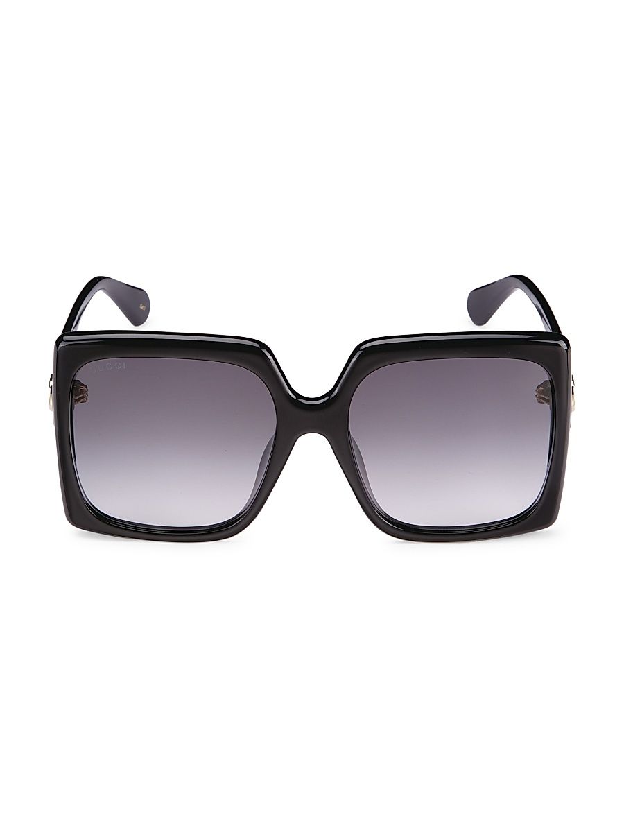 Women's Gucci Logo 59MM Oversized Square Sunglasses - Black
