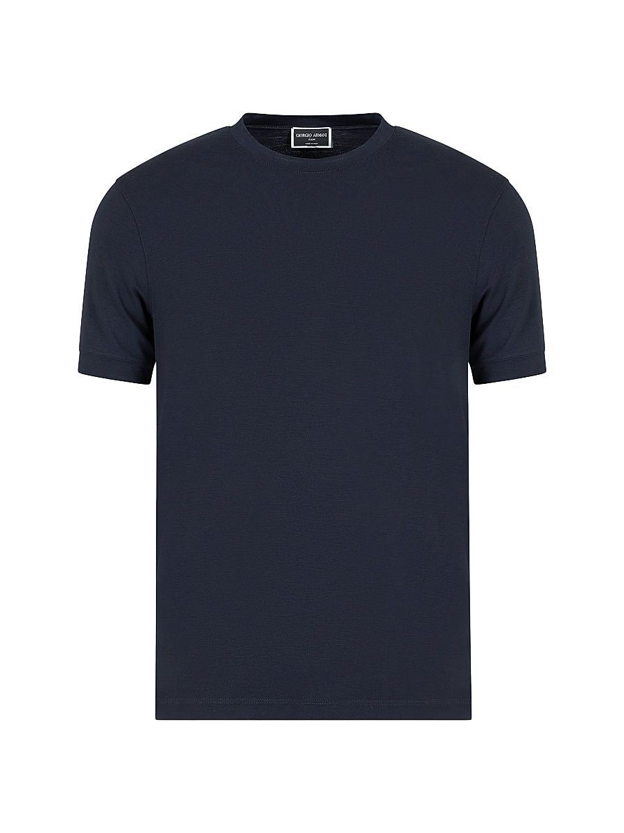 Men's Crewneck Stretch T-Shirt - Blue - Size 46