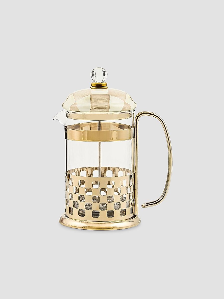 Mocha Check French Press