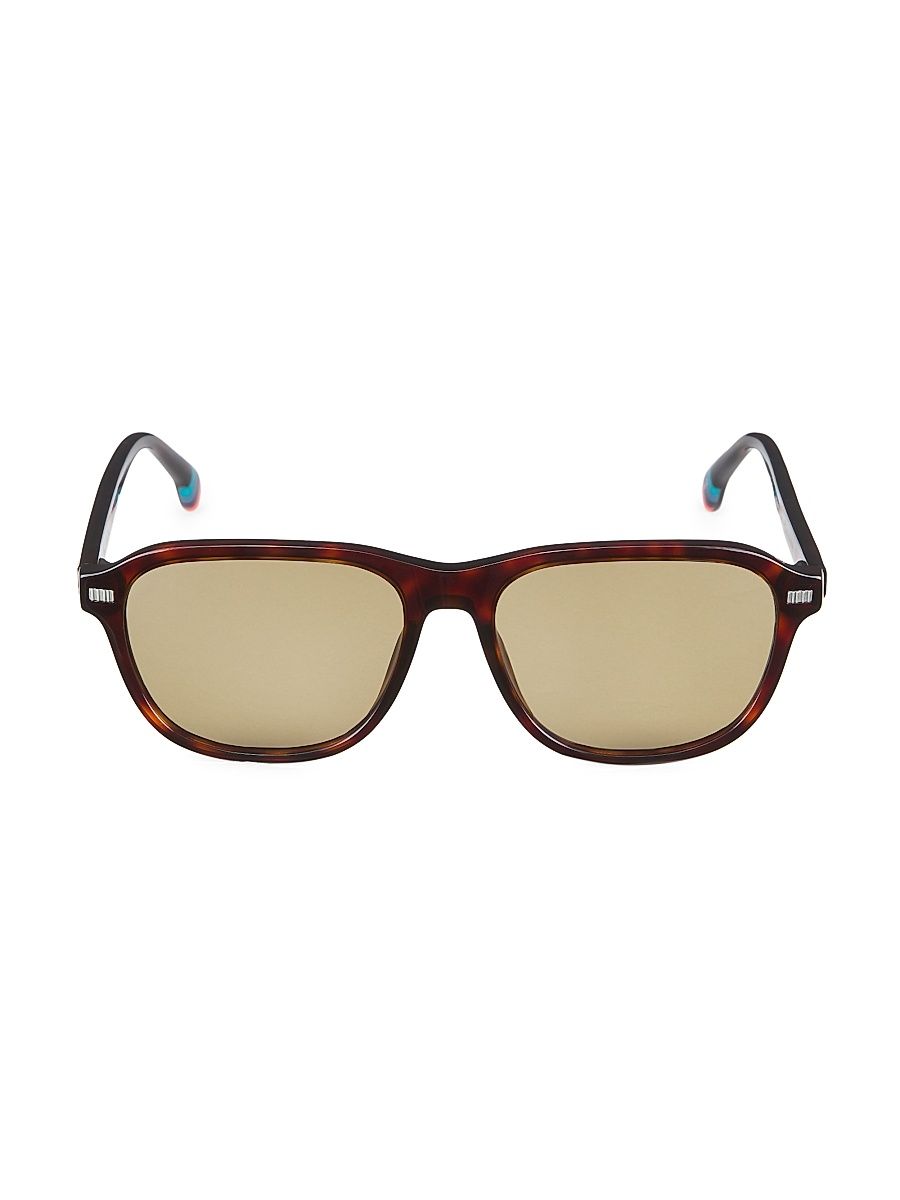 Men's Duke 55MM Square Sunglasses - Dark Turtle