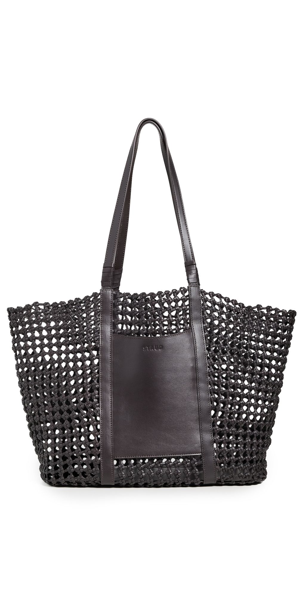 STAUD Getaway Hand Knotted Tote Bag Espresso One Size