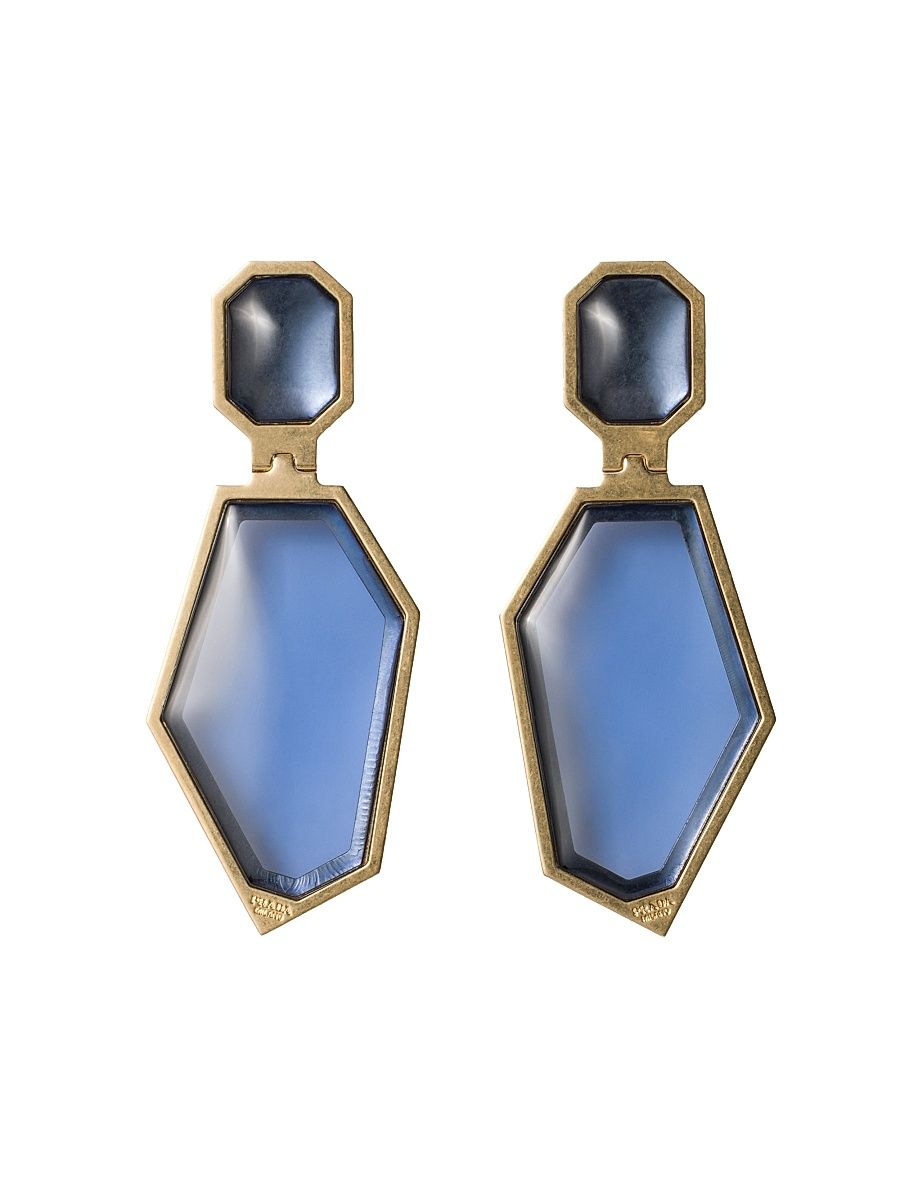 Women's Metal Earrings - Blue