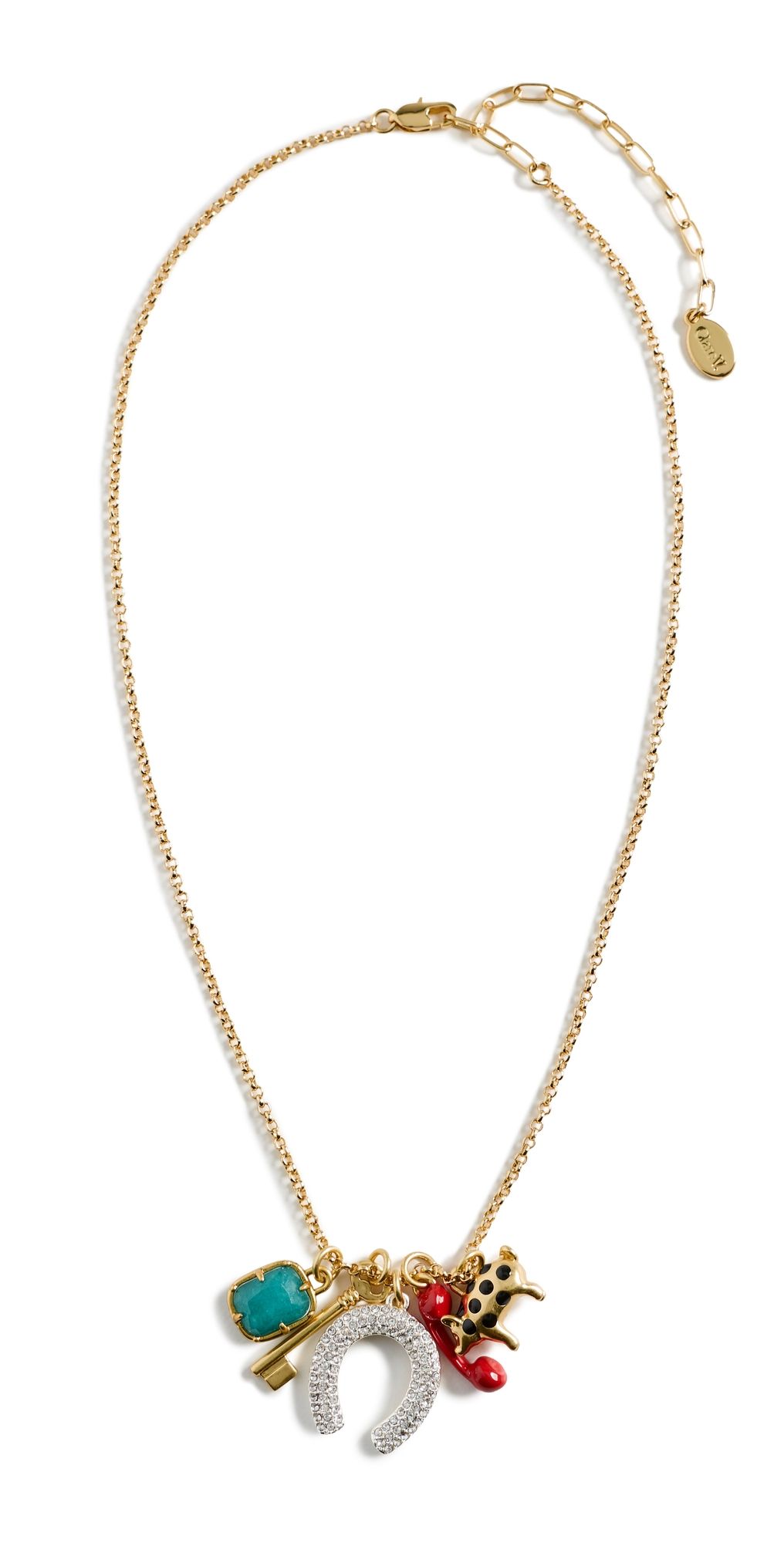 Clare V. Gigi Charm Necklace Multi One Size