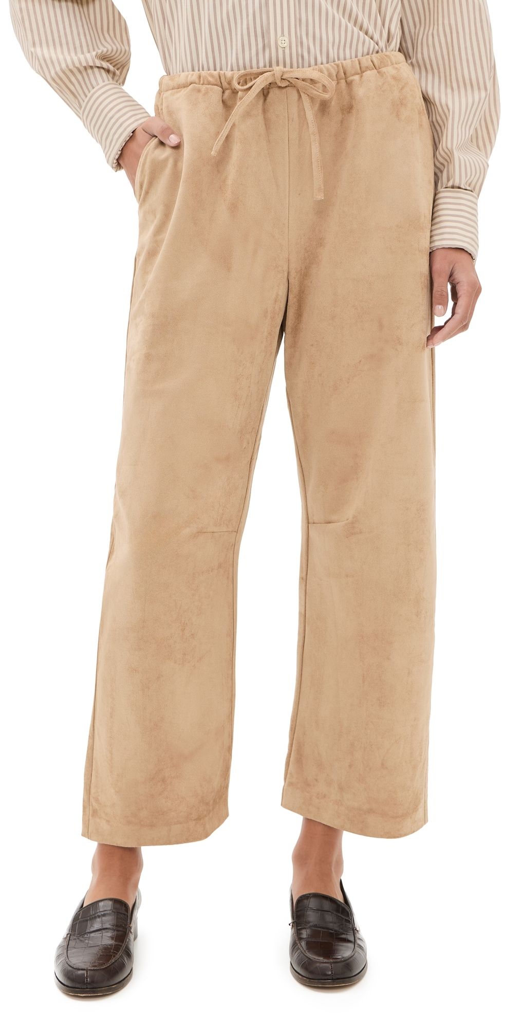 Z Supply Drift Faux Suede Pants Light Sand S