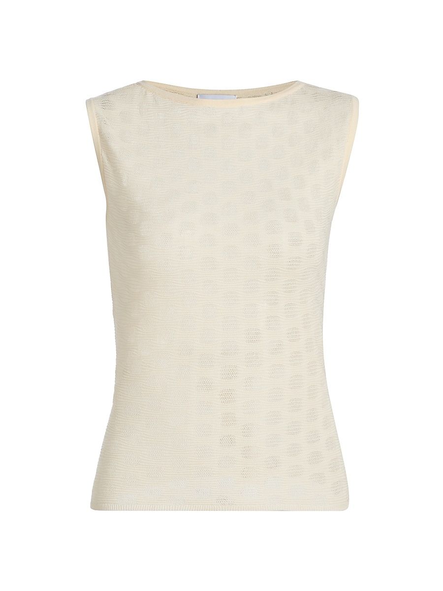 Women's Charlisa Cotton-Blend Knit Top - Cream - Size XL