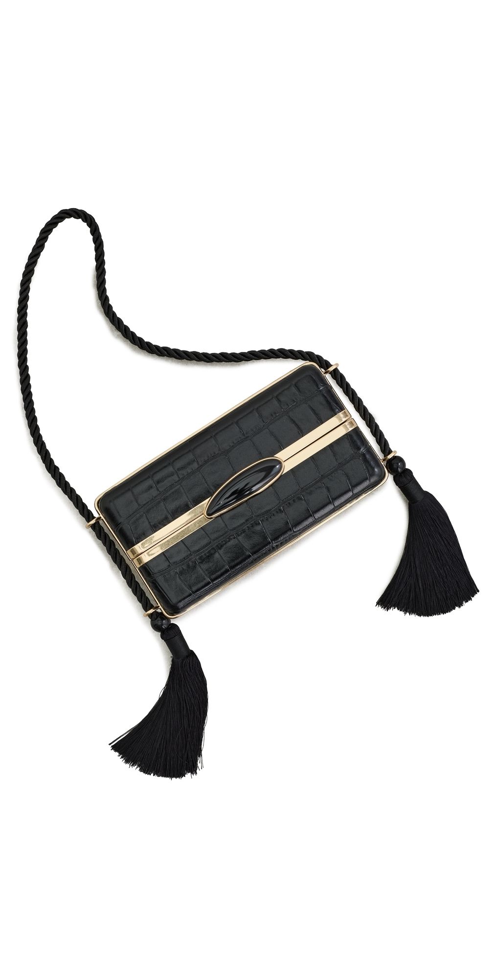SIMKHAI Roma Shoulder Bag Black Gold One Size