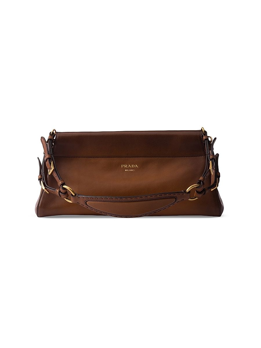 Women's Enchaîné Medium Leather Shoulder Bag - Brown