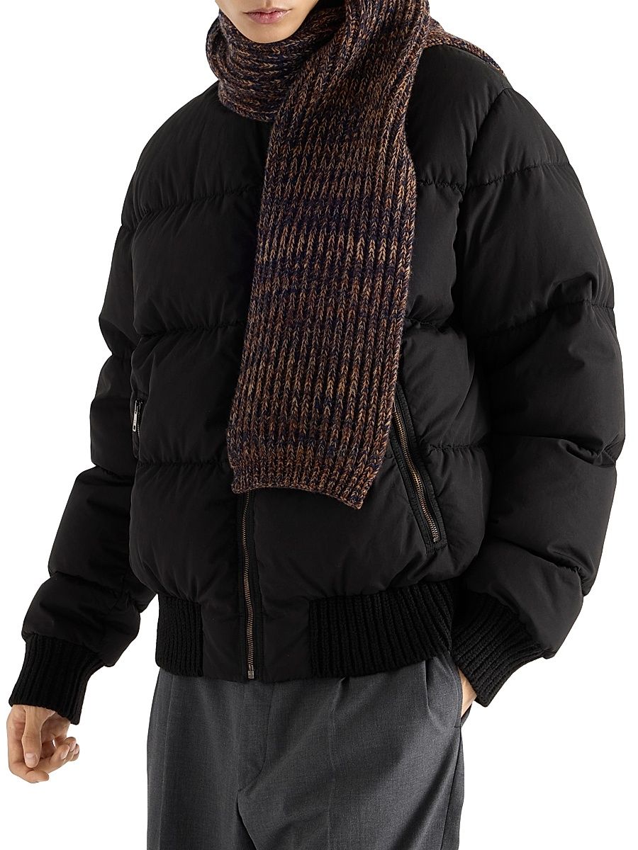 Men's Wool and Cashmere Scarf - Blue