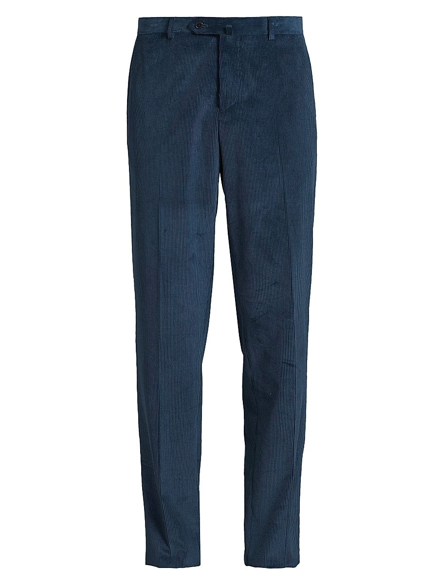 Men's Cotton-Cashmere Corduroy Pants - Denim - Size 40