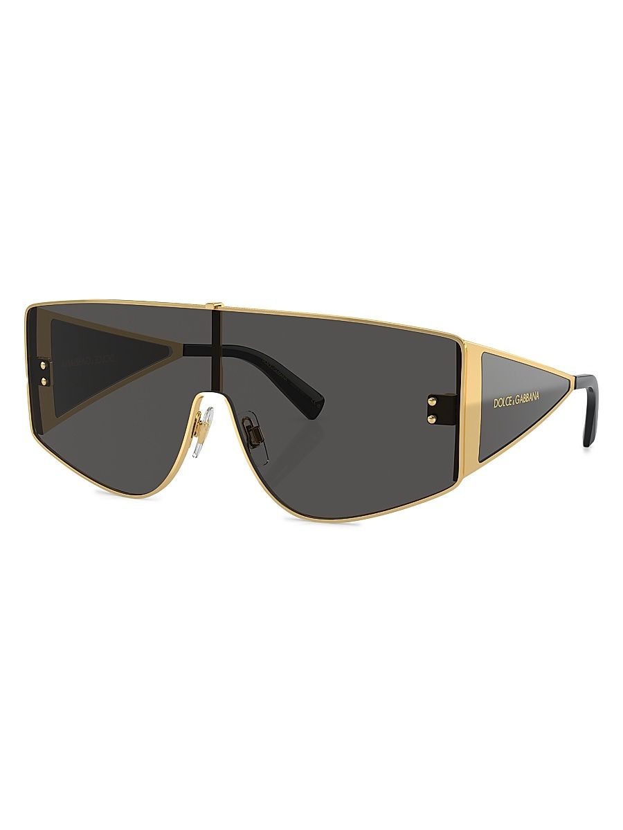 Men's Shield Sunglasses - Gold Dark Grey
