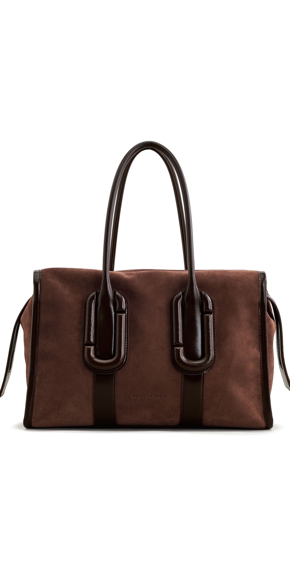 Marc Jacobs Babe City Tote In Suede Dark Brown One Size
