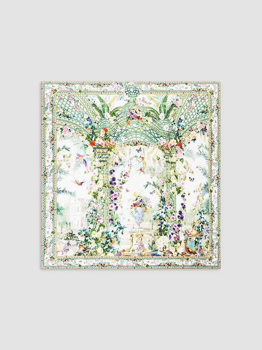 Women's Floral Silk Scarf - Art For The Empress