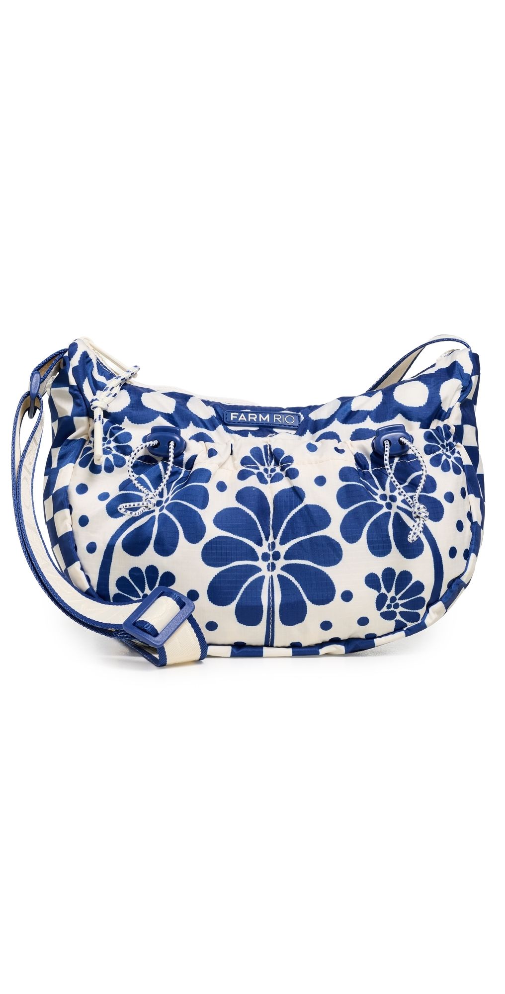 FARM Rio Blue Flower Crescent Bag Multi One Size