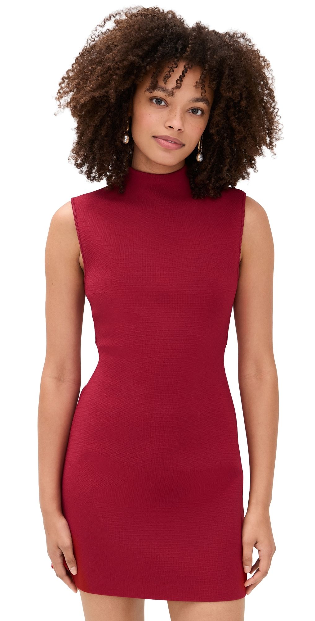 Cult Gaia Harlow Knit Dress Merlot M