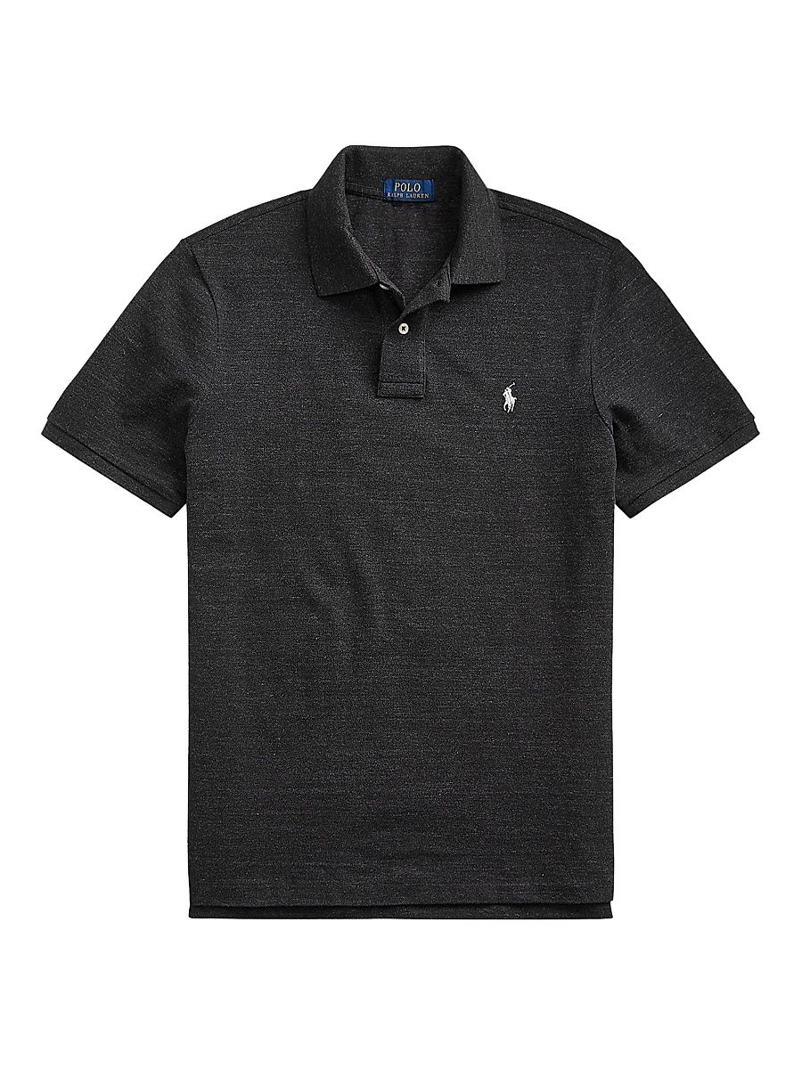 Men's Cotton Polo - Black Marl - Size XXL