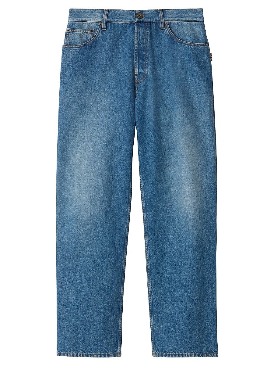 Men's Dexter Faded Loose-Fit Jeans - Medium Blue - Size 36