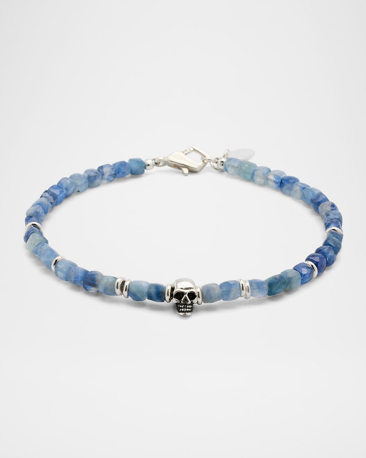 Men & apos;s Gemstone Skull Beaded Bracelet