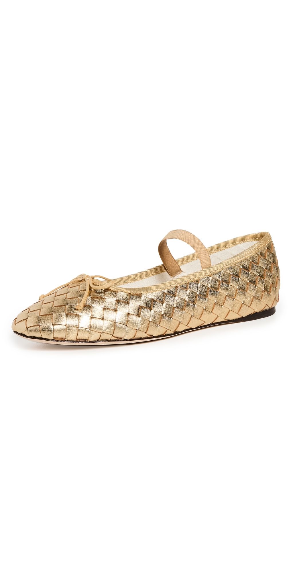 Loeffler Randall Leonie Soft Ballet Flats Gold 6.5
