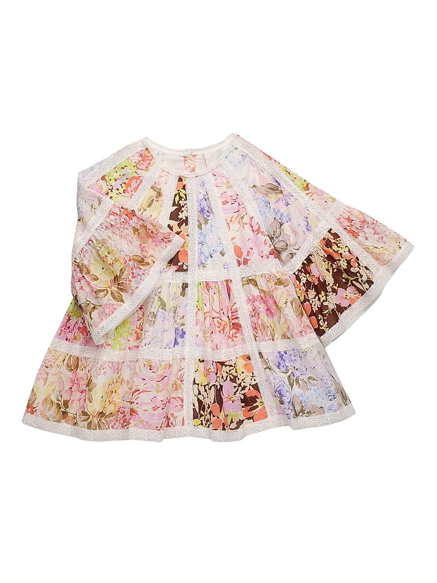 Little Girl's & Girl's Solstice Lace-Trimmed Spliced Dress - Spliced - Size 12