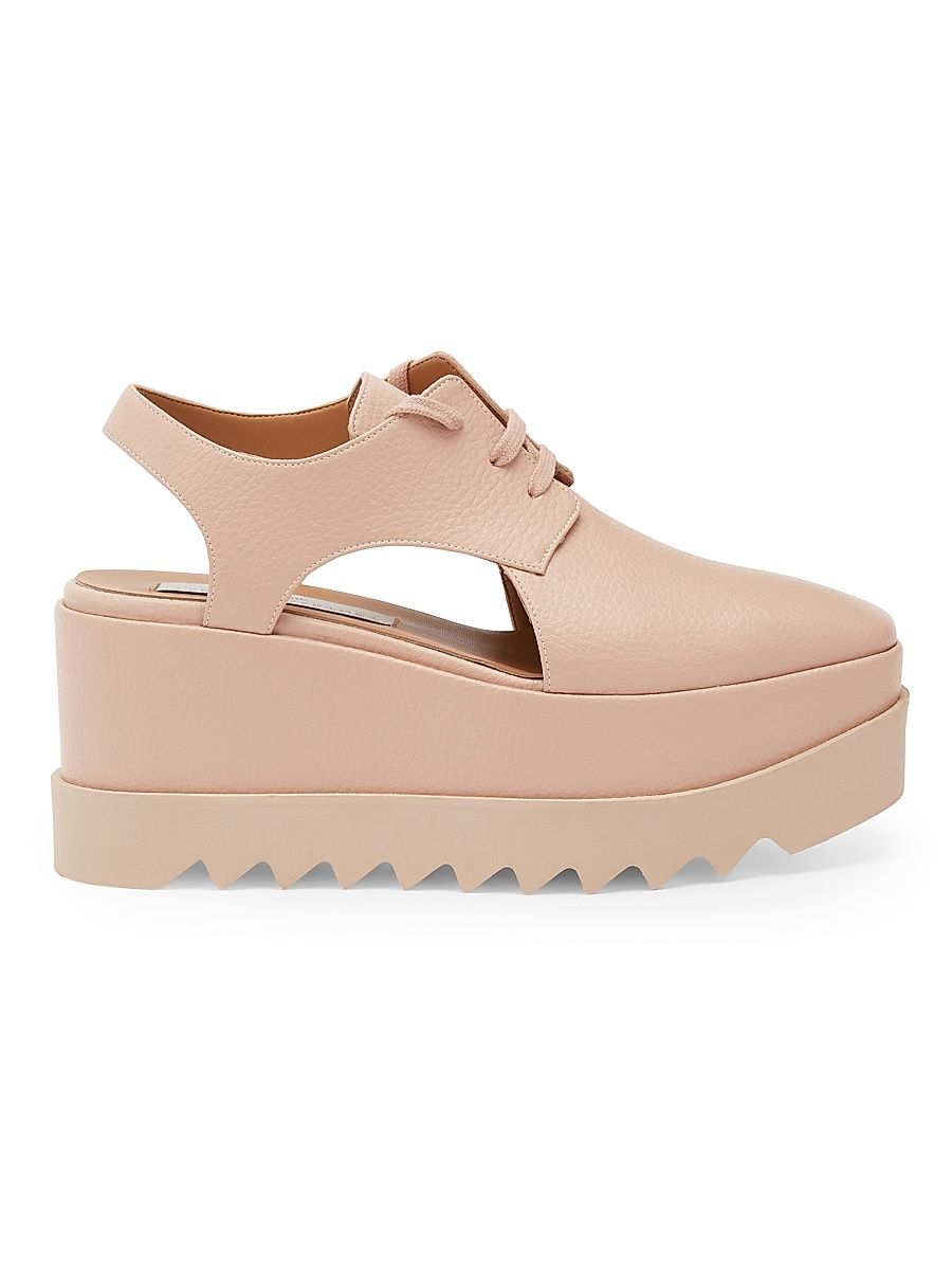 Women's Elyse 75MM Cut-Out Platform Derby Shoes - Blush - Size 11