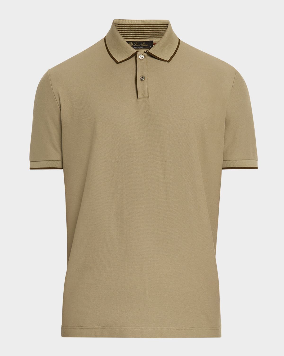 Men & apos;s Brentwood Tipped Jersey Pique Polo Shirt