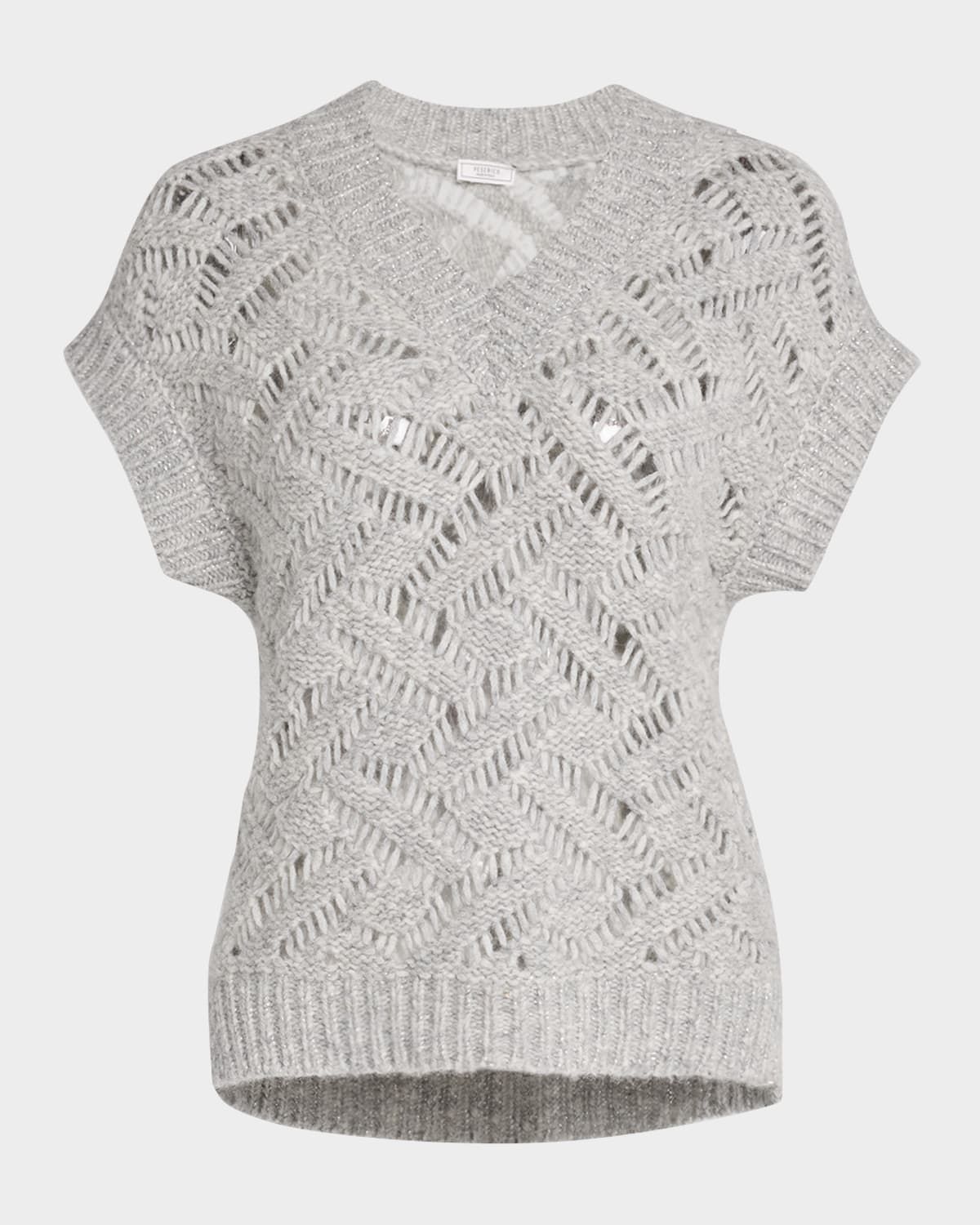 Open-Stitch Knit Vest