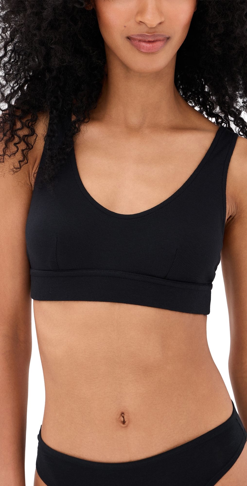 Commando Better Than Basic Rib Bralette Black S