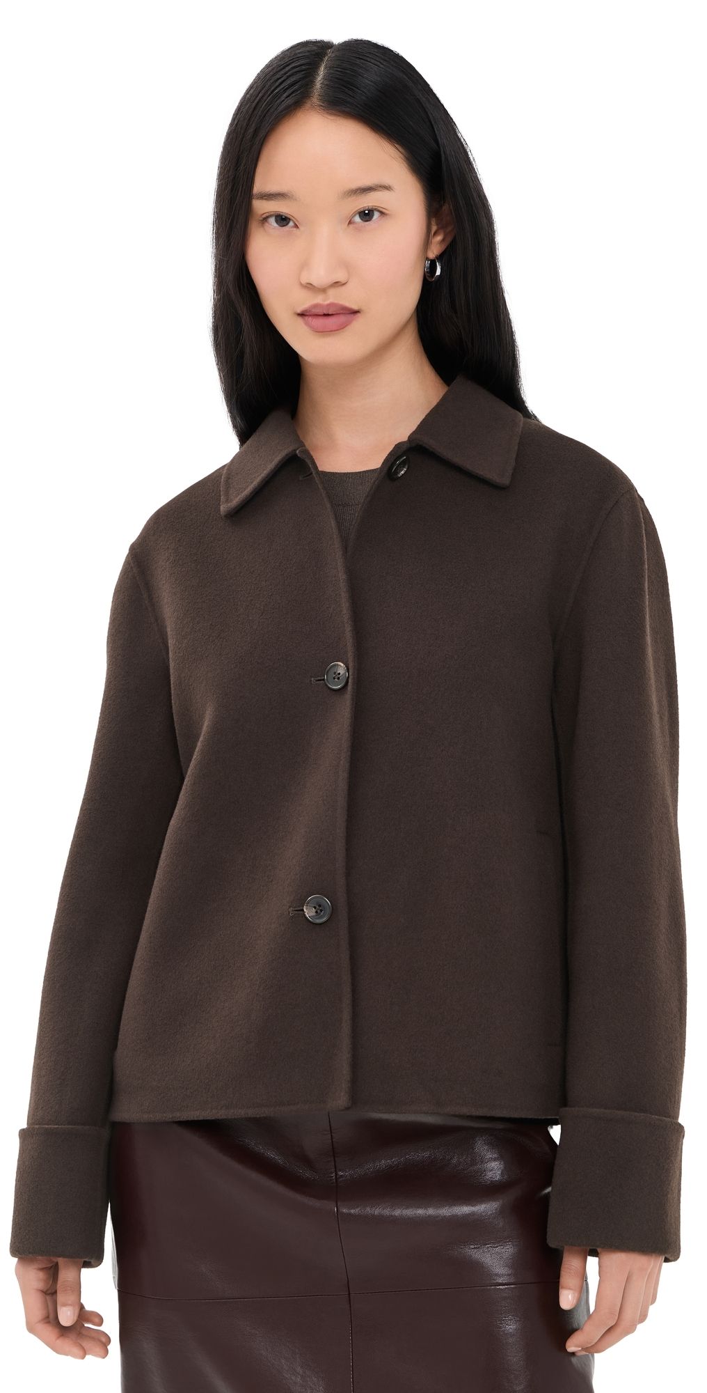 Theory Boxy Cuff Jacket Cacao P