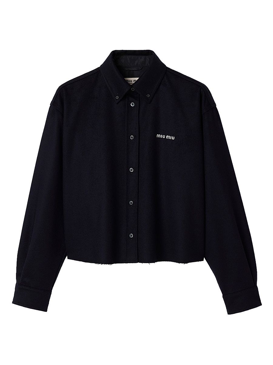 Women's Velour Shirt - Dark Navy Blue - Size 4