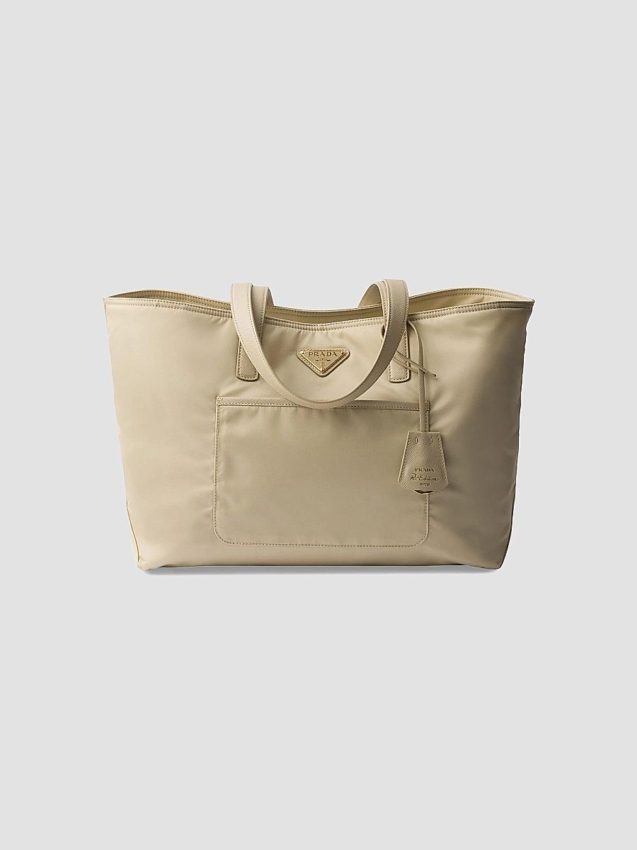 Prada Women's Re-Edition 1978 Medium Nylon Tote Bag - Beige Khaki