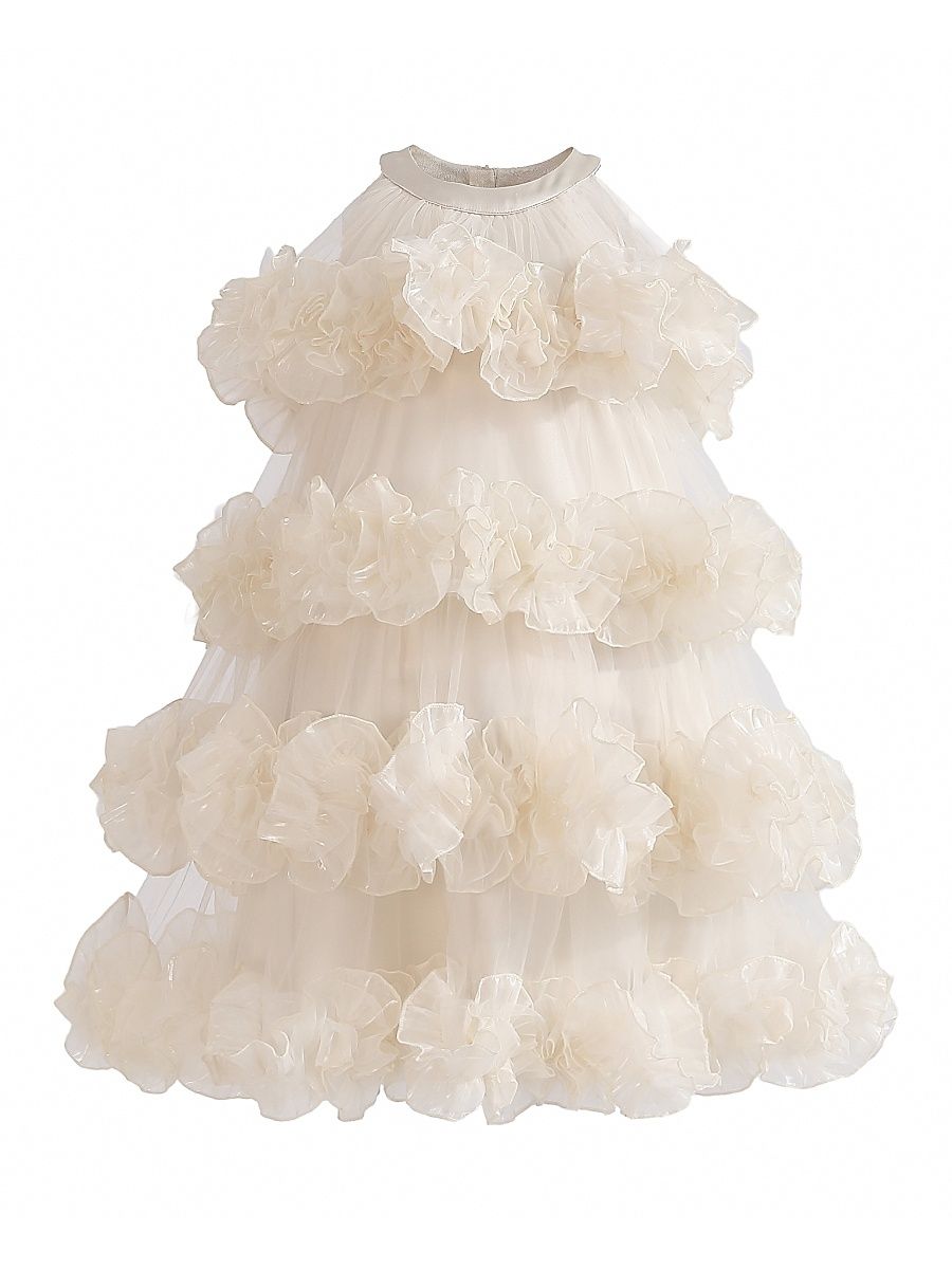 Little Girl's & Girl's Elysia Dress - Beige - Size 9