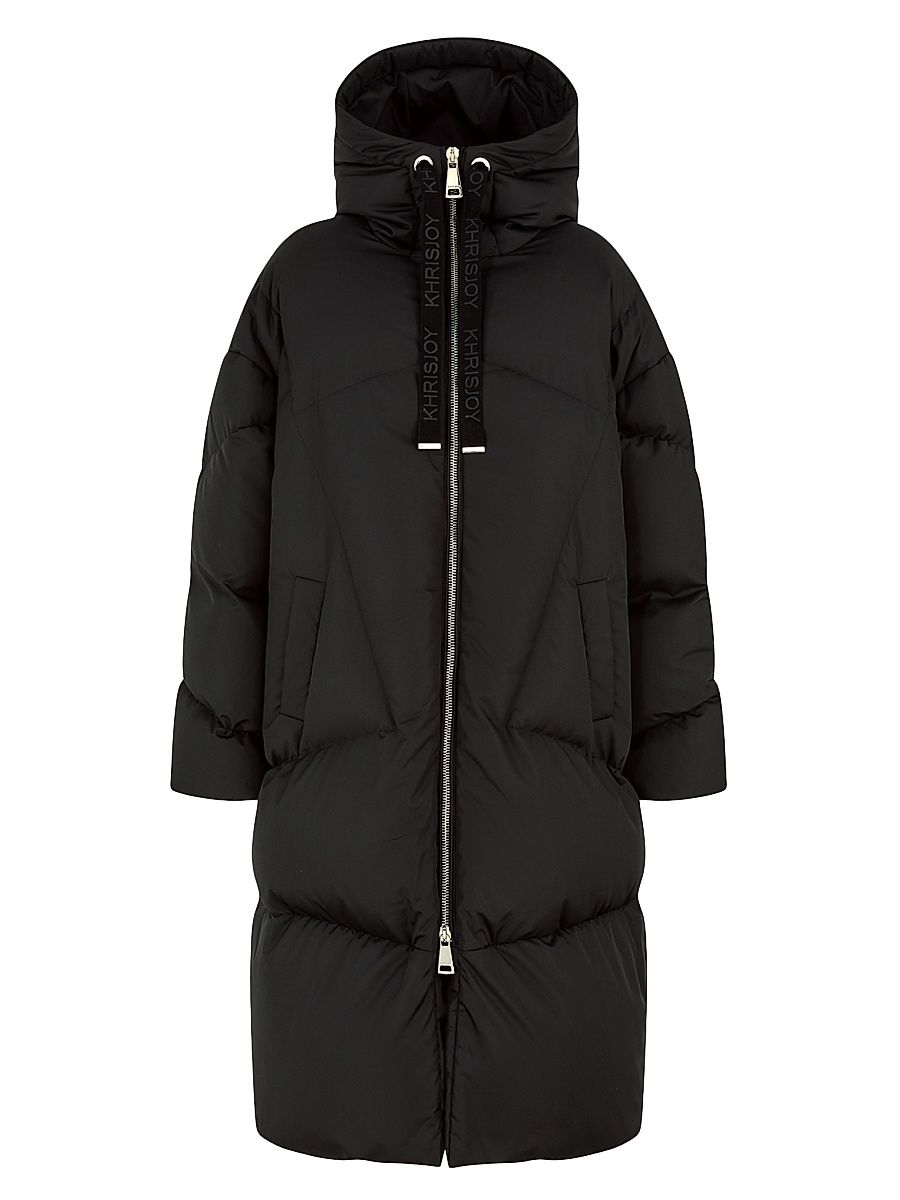 Women's Long Iconic Milano Down Coat - Black - Size 10
