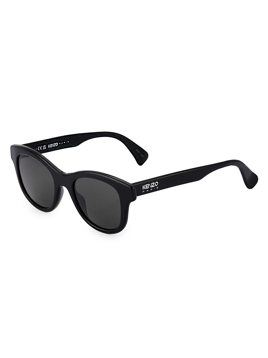 Men's 50MM Round Sunglasses - Black