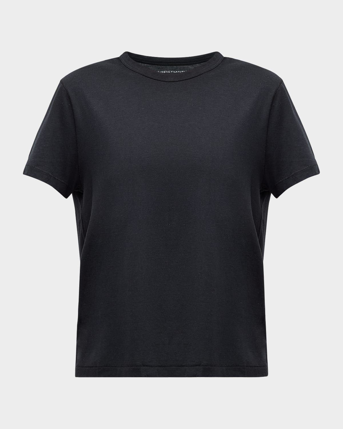 Lyocell Cotton Semi-Relaxed Short-Sleeve Crewneck tee