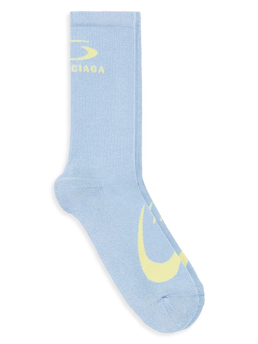 Men's Loop Sports Icon Socks - Blue Yellow - Size Large
