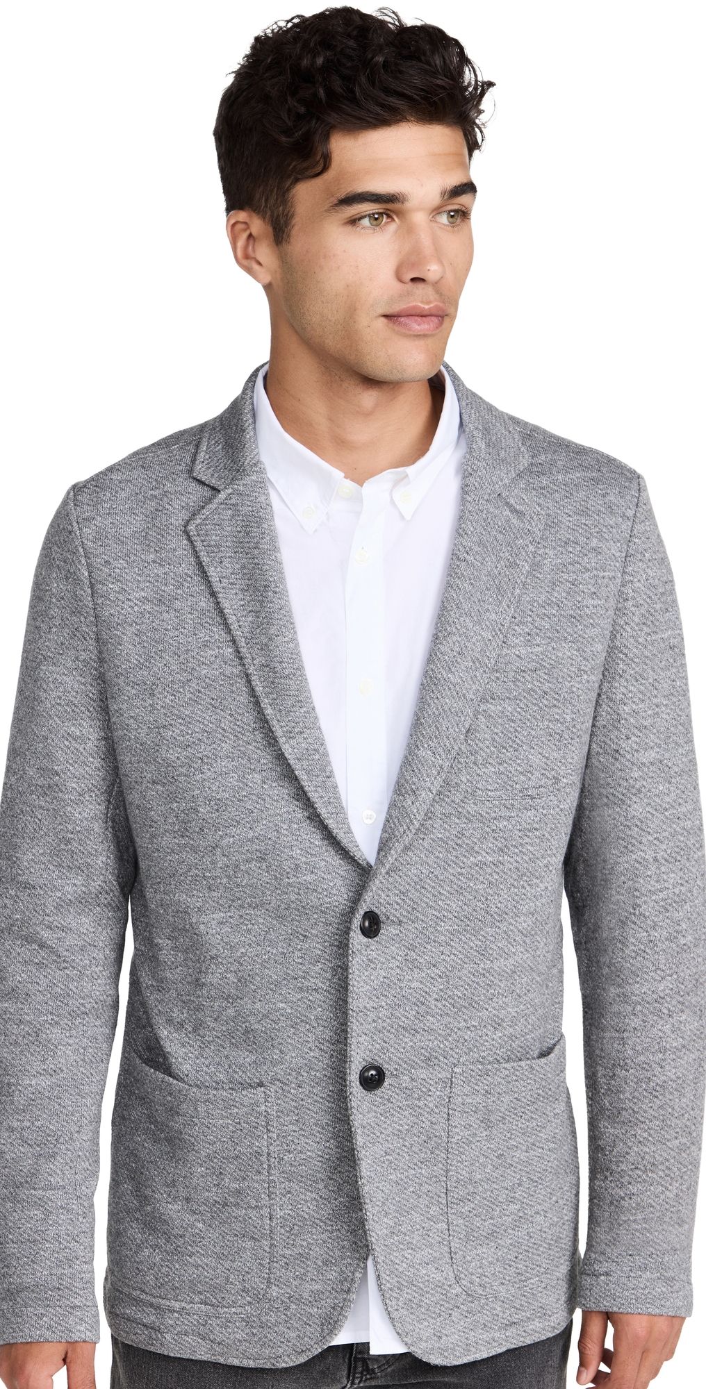 Faherty Inlet Knit Blazer Medium Grey Melange XXL