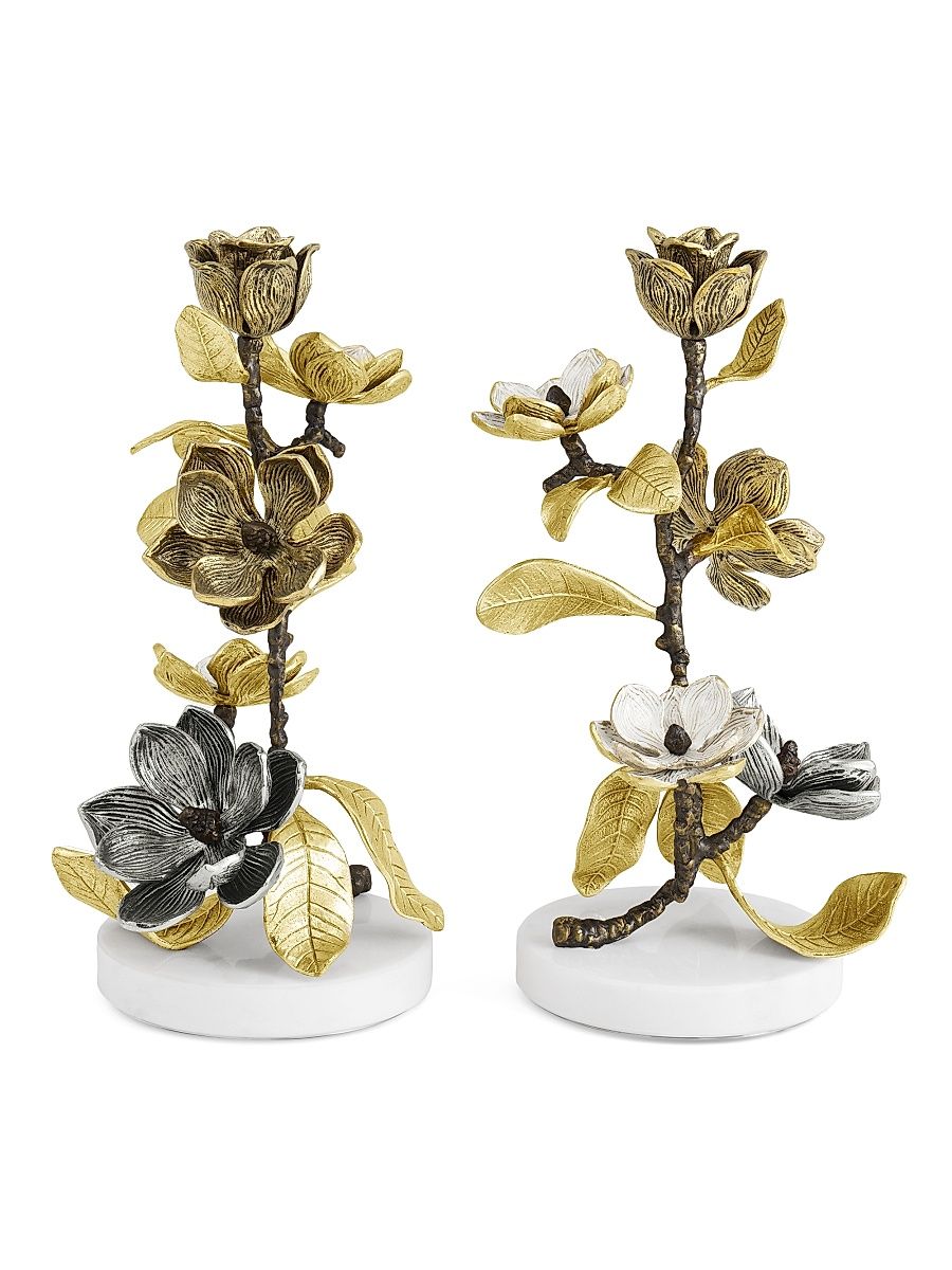 Vintage Bloom 2-Piece Candleholder Set
