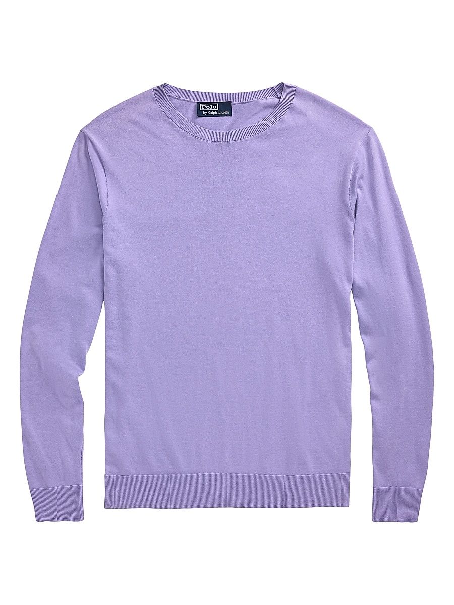 Men's Cotton Crewneck Sweater - Sky Lavender - Size XL