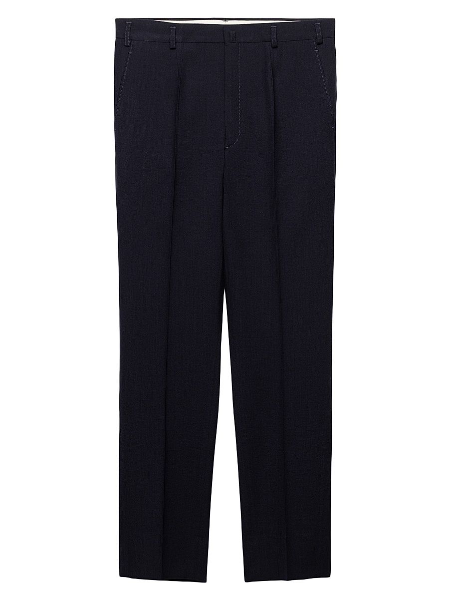 Men's Wool Pants - Blue - Size 38
