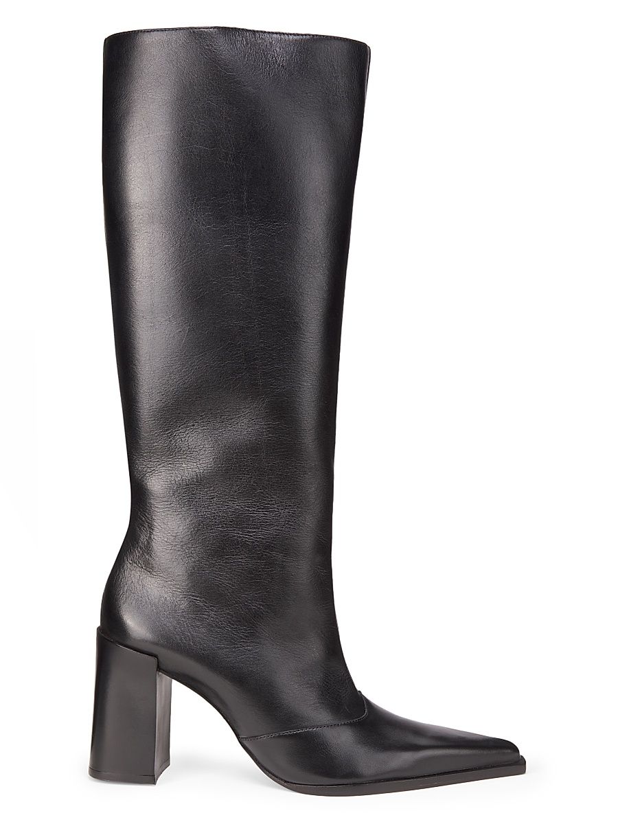 Women's Raffaela 90MM Leather Knee-High Boots - Black - Size 9.5