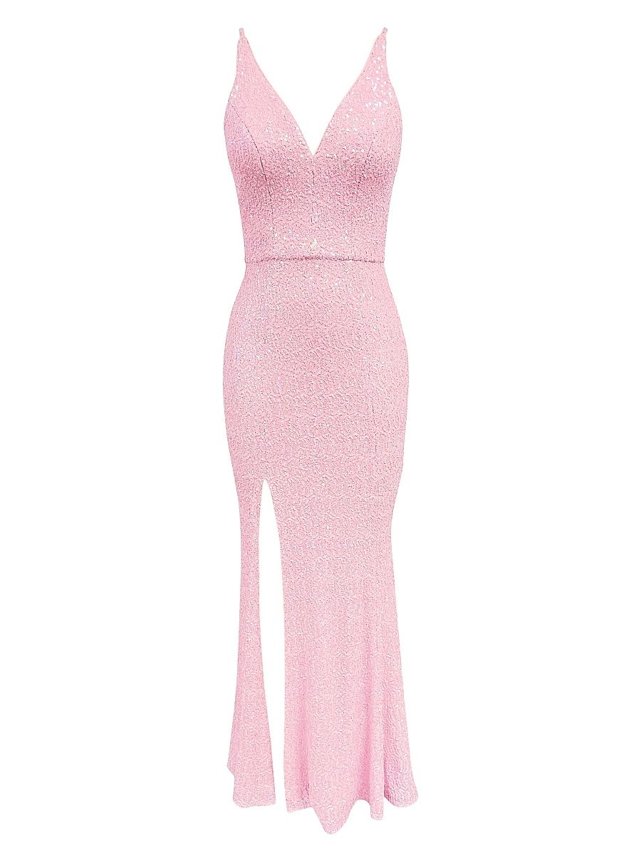 Women's Iris Sleeveless Mermaid Gown - Peony - Size XXL