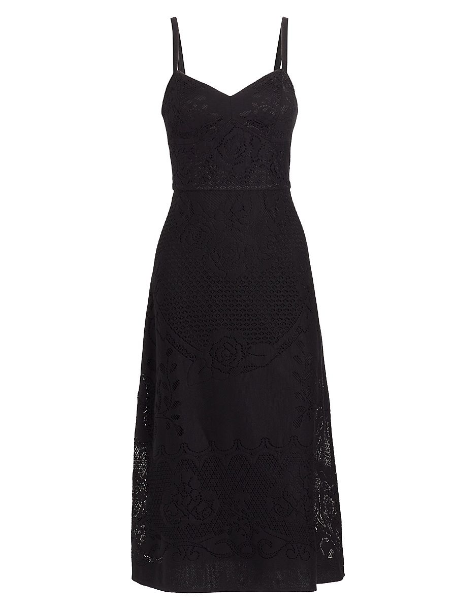 Women's Willow Summer Lace Midi-Dress - Black - Size 16