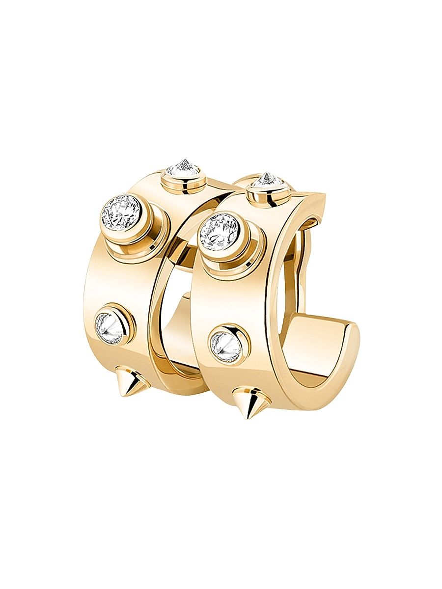 Women's Mood Brunch In NY 18K Yellow Gold & 0.12 TCW Diamond Ear Cuff - Yellow Gold