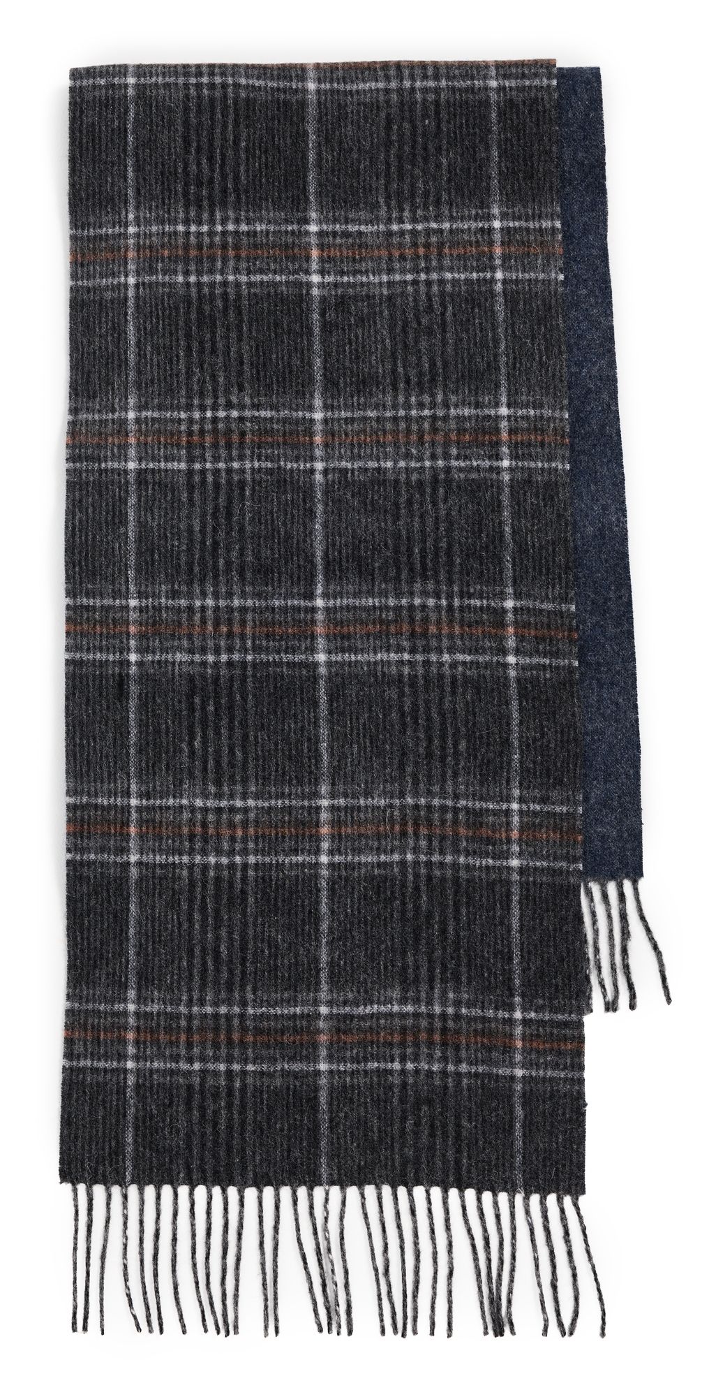 Barbour Marsden Reversible Scarf Grey/Navy One Size