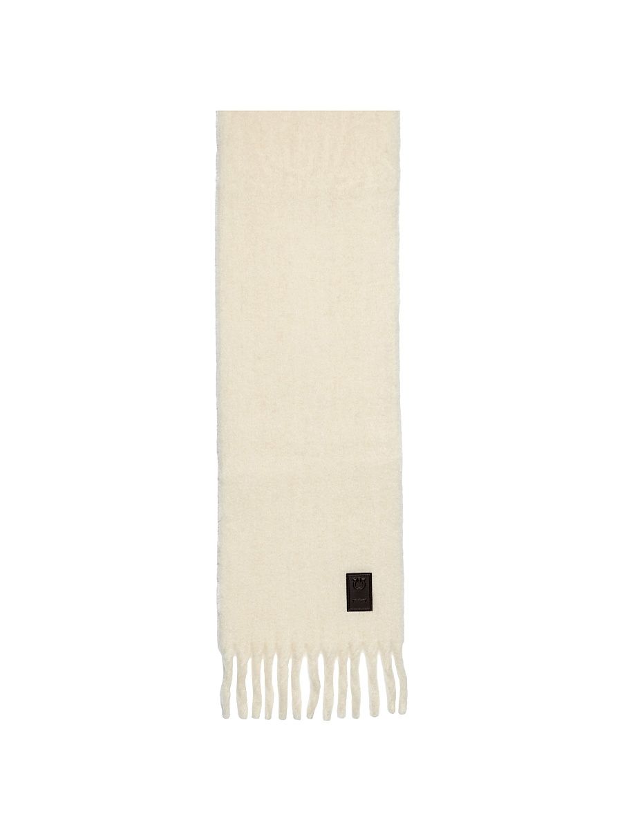 Women's Doublepuf Alpaca-Blend Fringed Scarf - Beige
