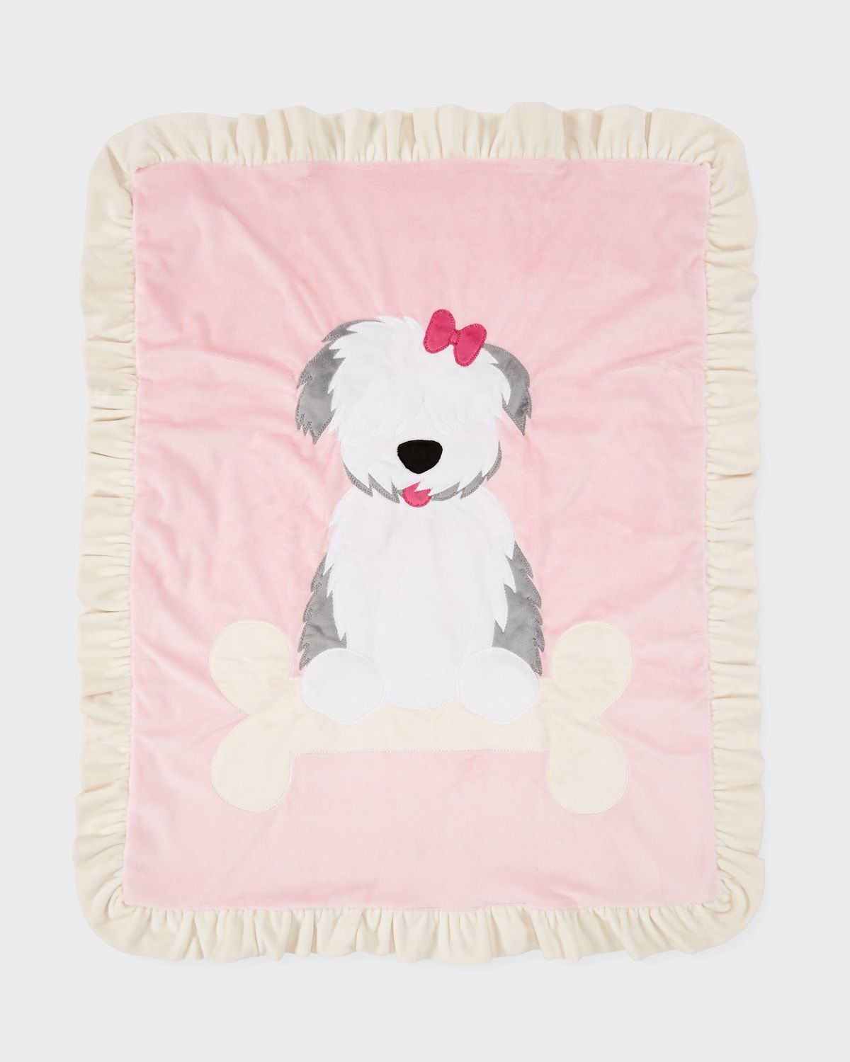 Puppy Love Plush Baby Blanket, Pink