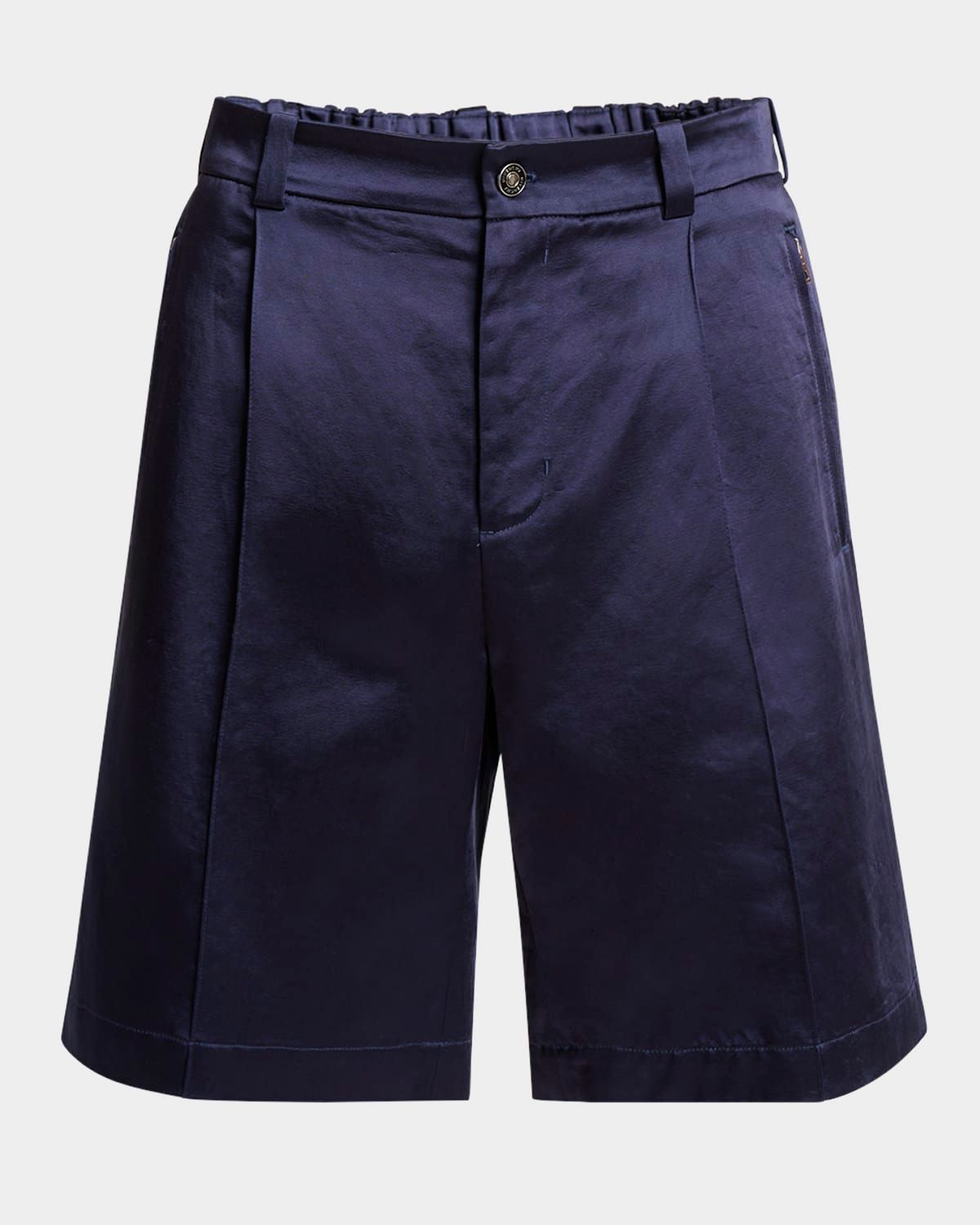 Men & apos;s Satin Zip-Pocket Shorts