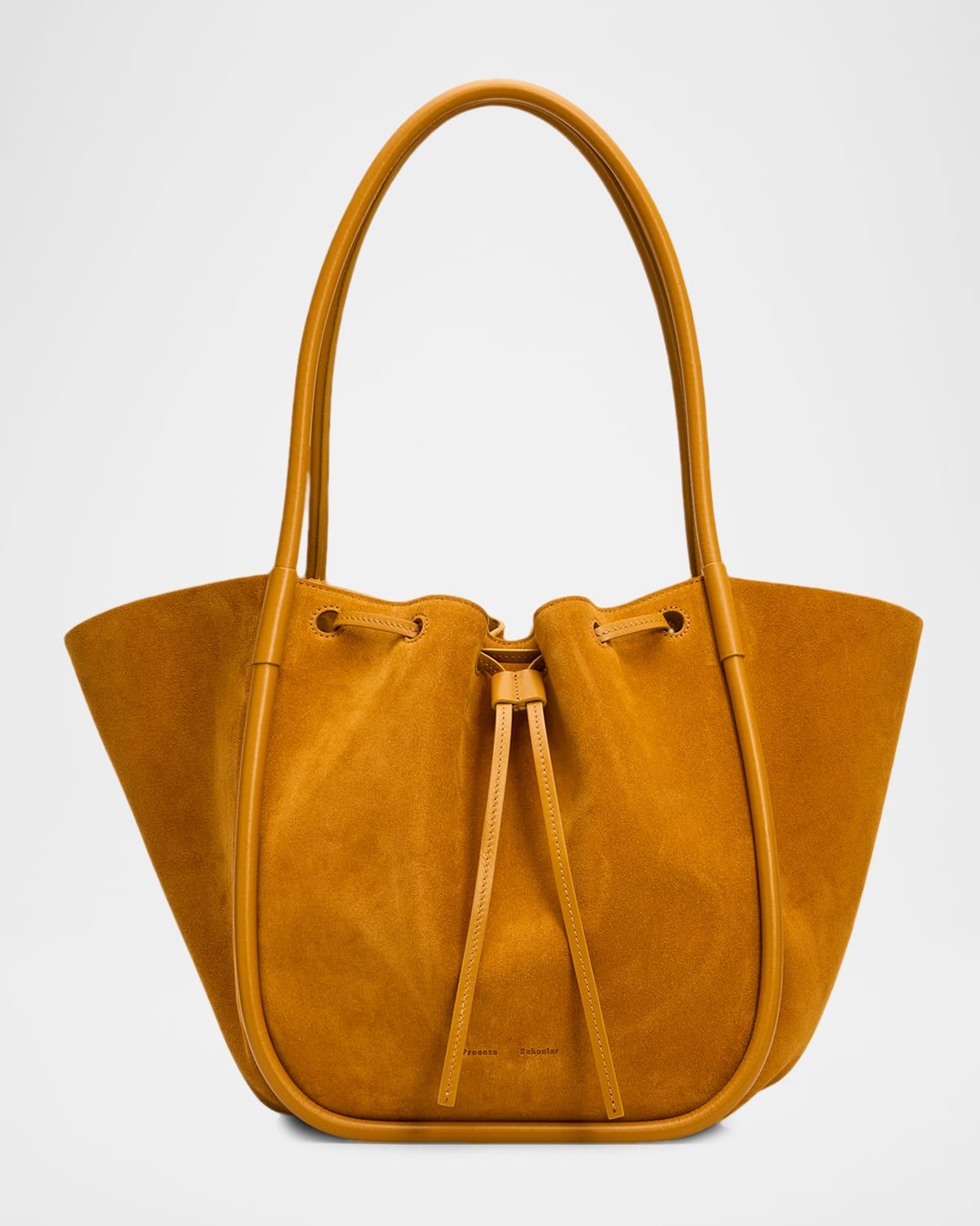 Large Ruched Suede Tote Bag