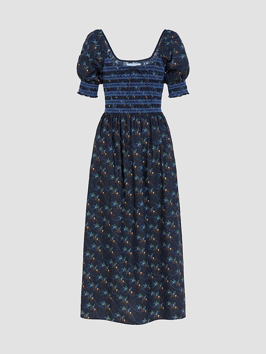 Hill House Home Women's The Madeline Nap Dress - Clydesdale Canter Navy - Size Large