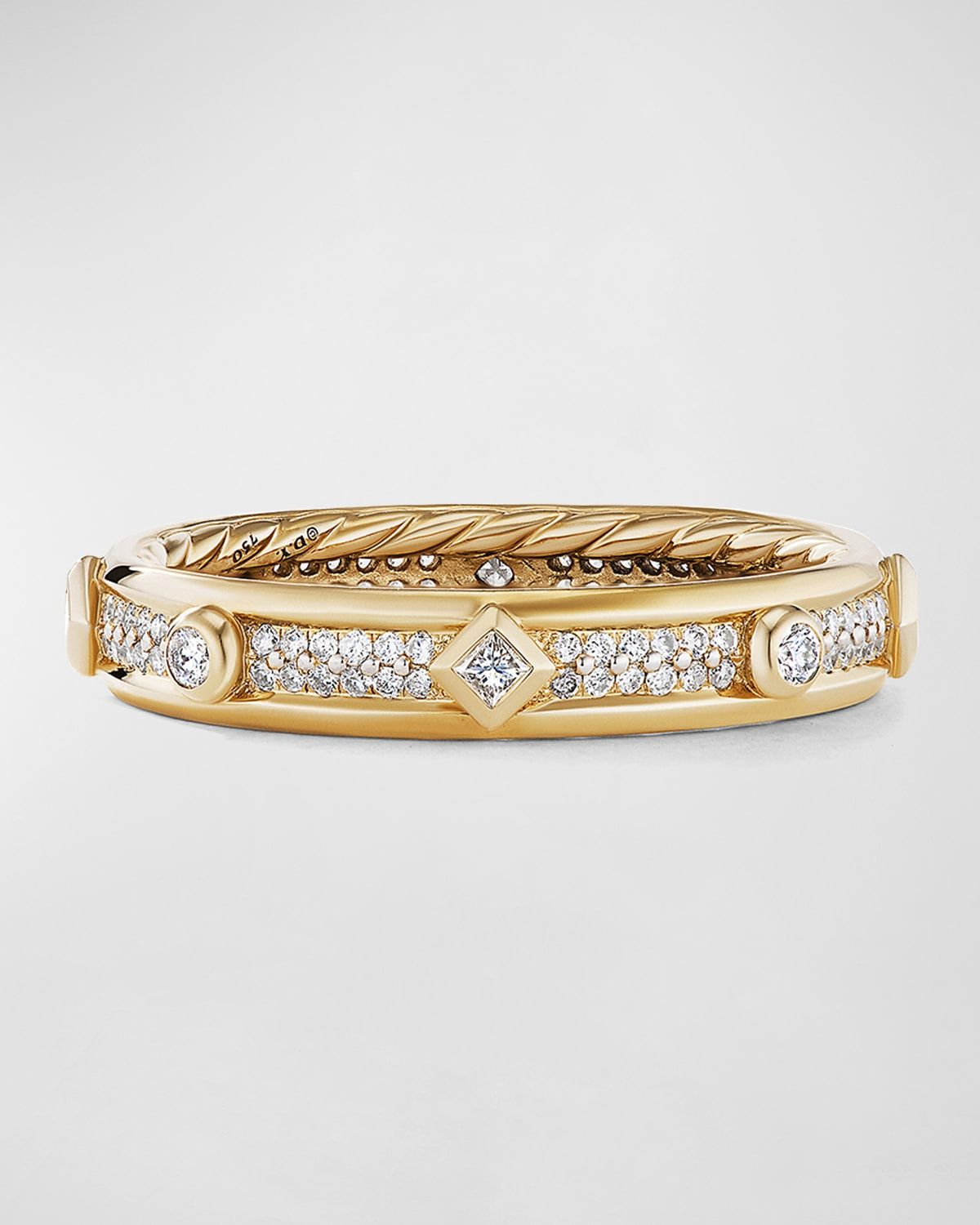 Modern Renaissance Ring with Diamonds in 18K Gold